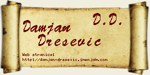 Damjan Drešević vizit kartica